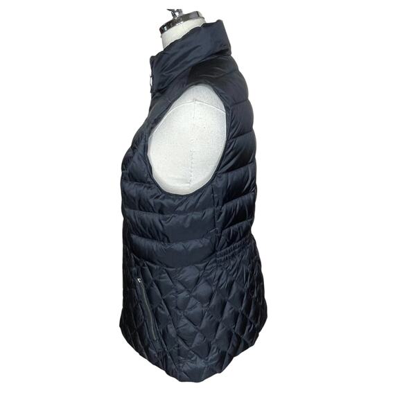 Talbots Women’s S Down Filled Puffer Quilted Vest Zio Pockets Stand Collar EUC - Picture 5 of 11